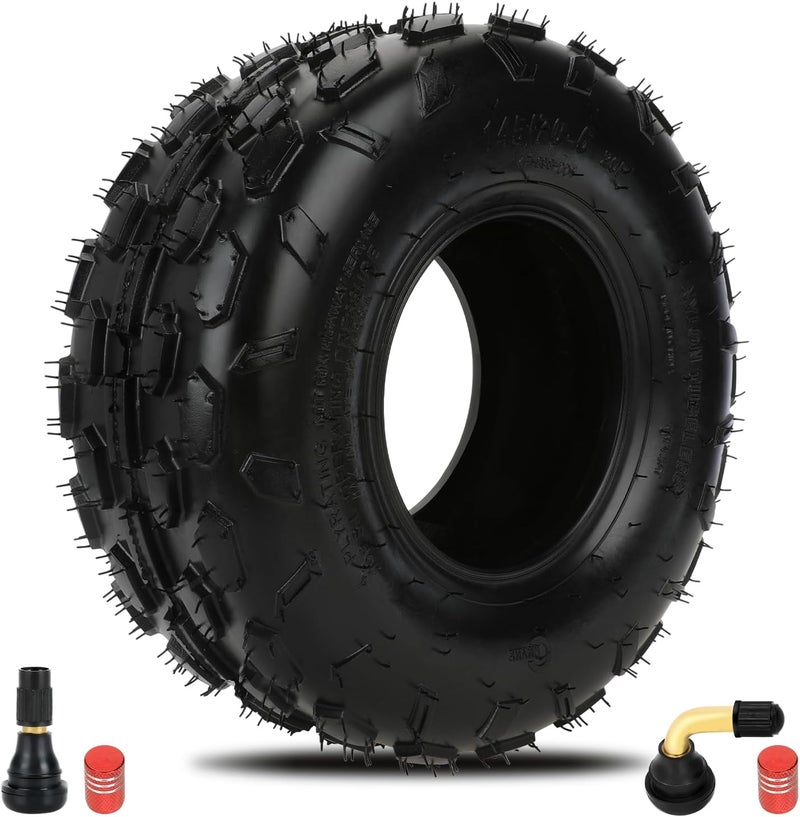 XIKOBY 145/70-6 145 70-6 Tire Tubeless Compatible with Mini Bike Coleman CT100U CC100X KT196 Go Kart Baja Doodle Bug DB30 GMB100 Motovox Mega Moto 80cc 105cc Kazuma ATV Quad 4 Wheeler UTV - Image 1